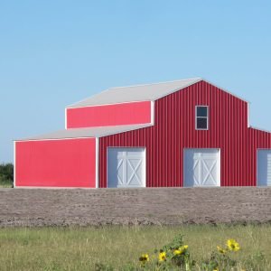 barn-style-red-garage-kit